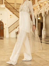 Off White Net 2Pc Formal Stitched - AL-2PS-LS-352