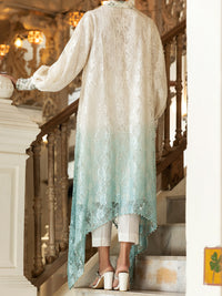 White Net 2Pc Formal Stitched - AL-2PS-LS-354