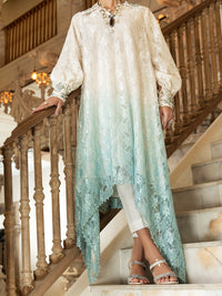 White Net 2Pc Formal Stitched - AL-2PS-LS-354
