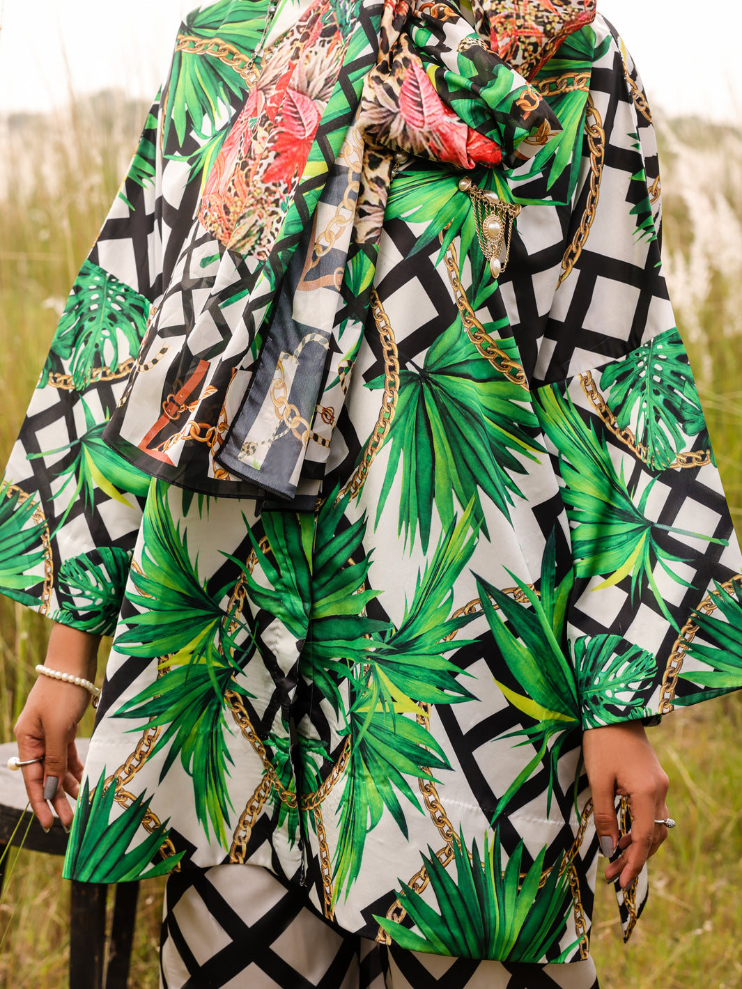 Green Silk 3Pc  Formal Stitched - AL-3PS-LS-383