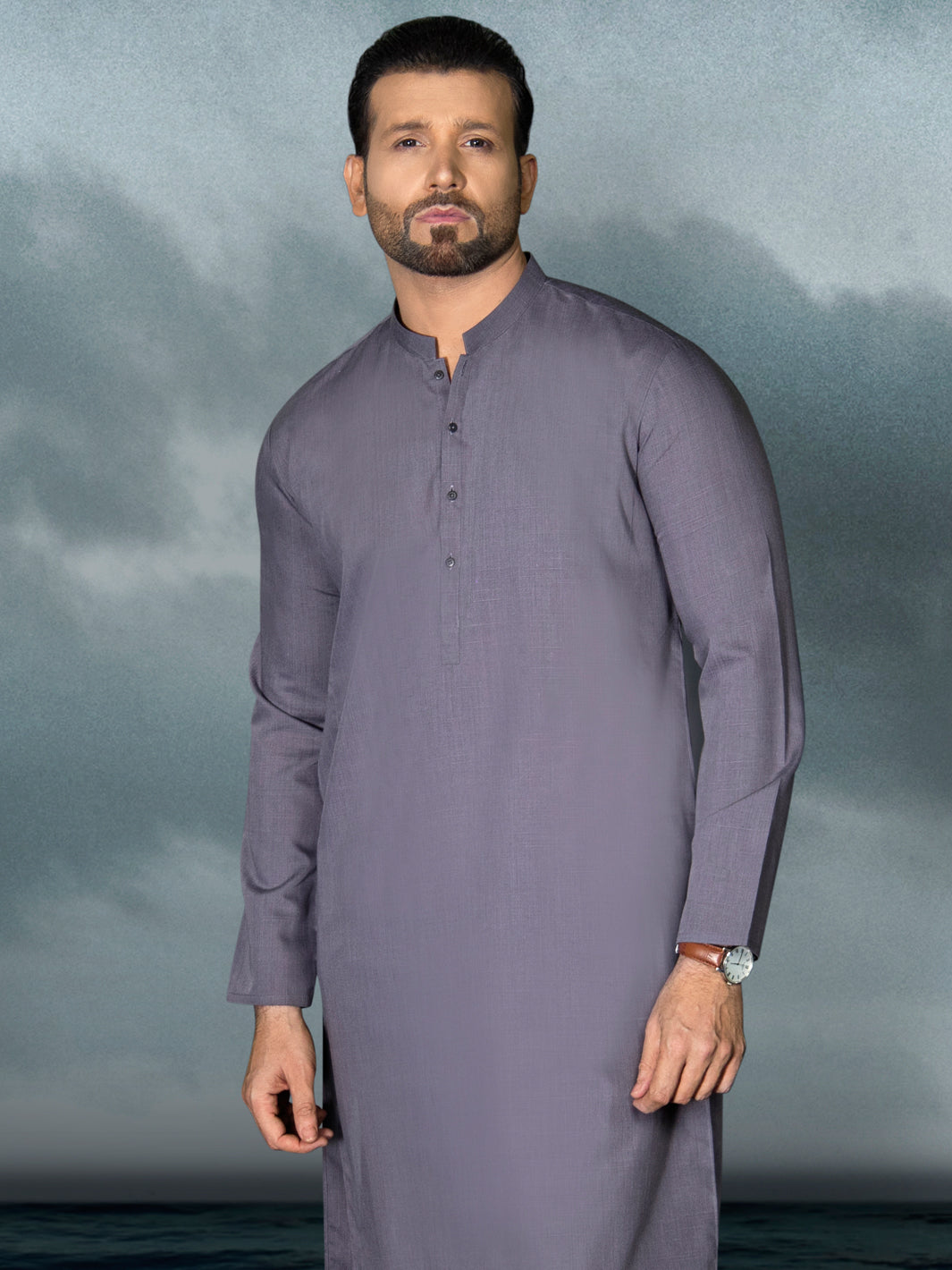 Lavender Blended Men Unstitched Fabric - AL-Nizam-22