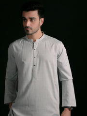 Light Grey Blended Men Unstitched Fabric - AL-Nizam-22