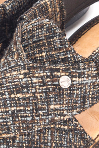 Brown Corduroy Peshawari Chappal - MFW-FB-023