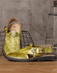 Green Velvet Peshawari Chappal - MFW-HC-002