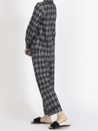 Grey Cotton 2 Piece Stitched Nightwear - AL-LKS-NW-1005