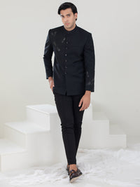 Black Blended Prince Coat - AL-PCS-051