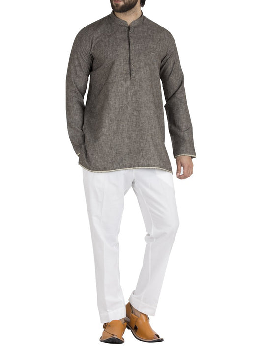Grey Blended Kurta - AL-SK-717