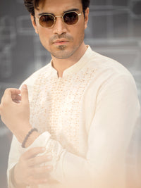 Cream Formal Kurta - AL-K-SP-031A