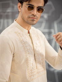 Cream Formal Kurta - AL-K-SP-031A