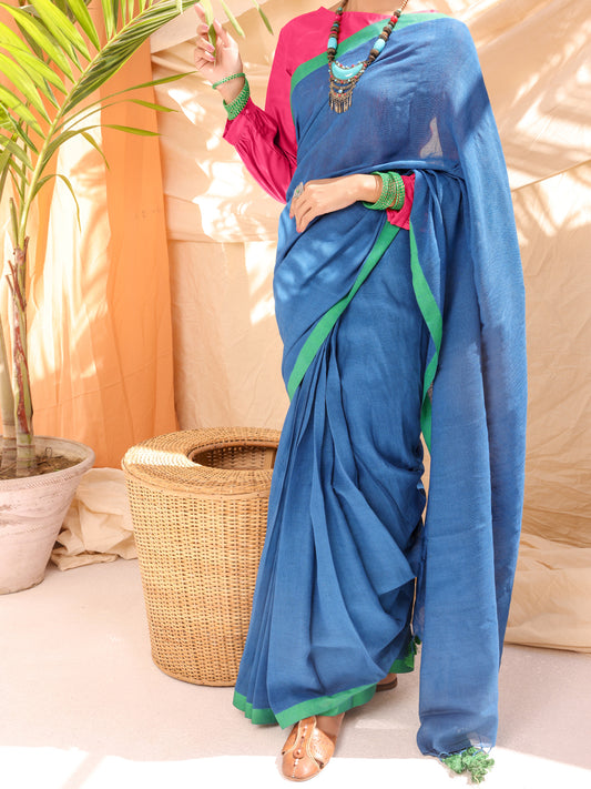Blue Comrade Saree - ALCR-SR-1001