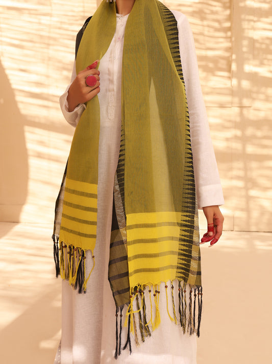 Green Women Stole - ALCR-ST-1020 - Almirah Online