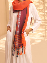 Orange Women Stole - ALCR-ST-1021