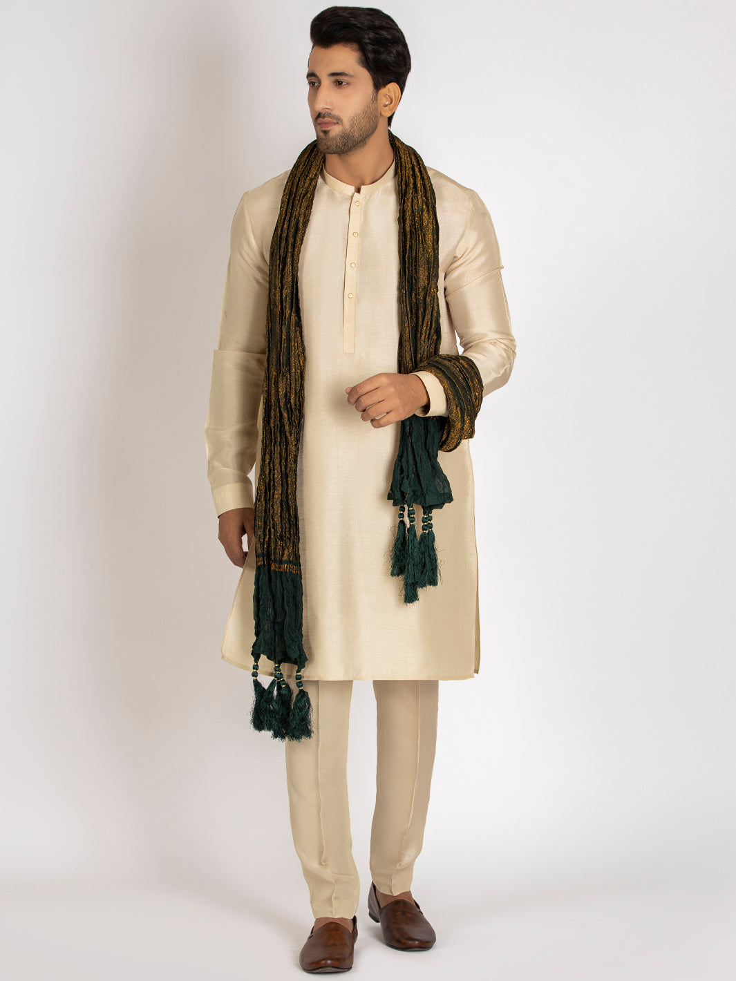 Green Stole For Men - AL-MST-018