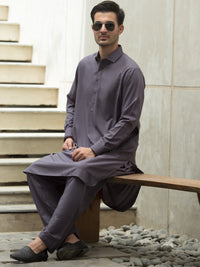 Purple Blended Kameez Shalwar - ALWA-KS-242