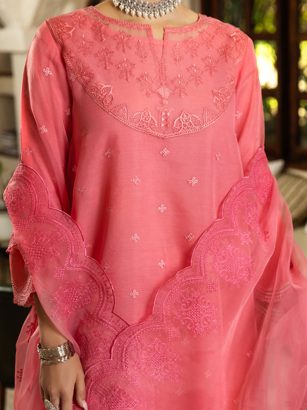 Pink Women Stole - ALCR-ST-1048