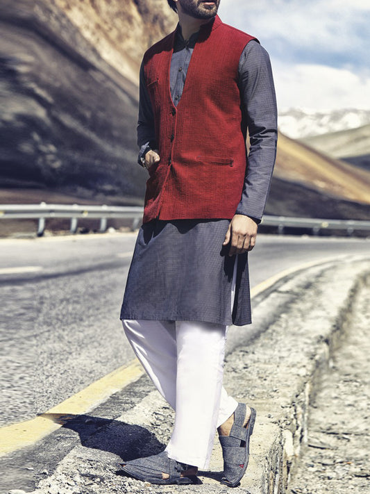 Maroon Waistcoat - WC-222