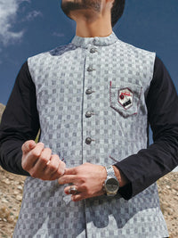 Light Grey Blended Waistcoat - WC-257