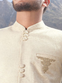 Off White Blended Waistcoat - WC-261