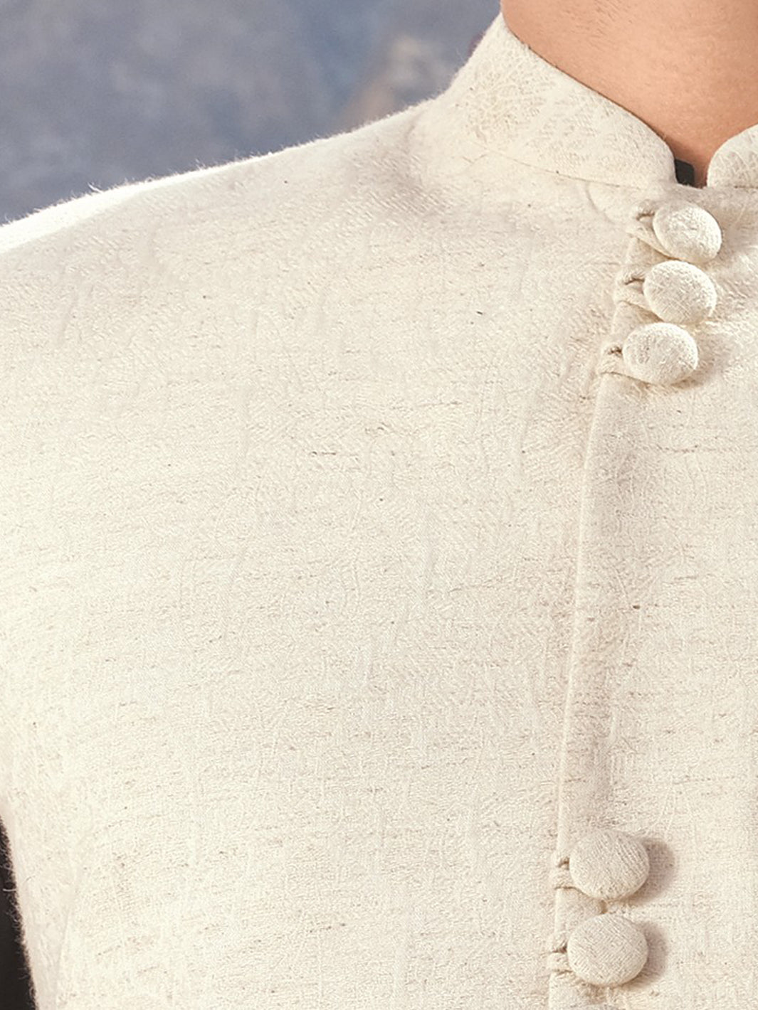 Off White Blended Waistcoat - WC-261