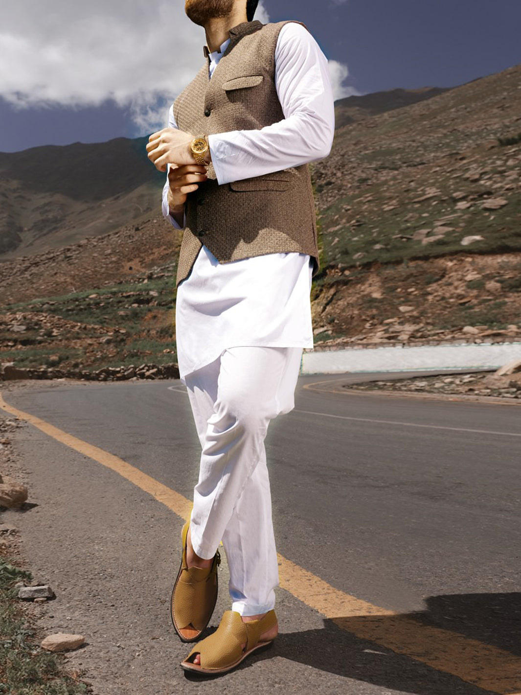 Brown Blended Waistcoat - WC-272