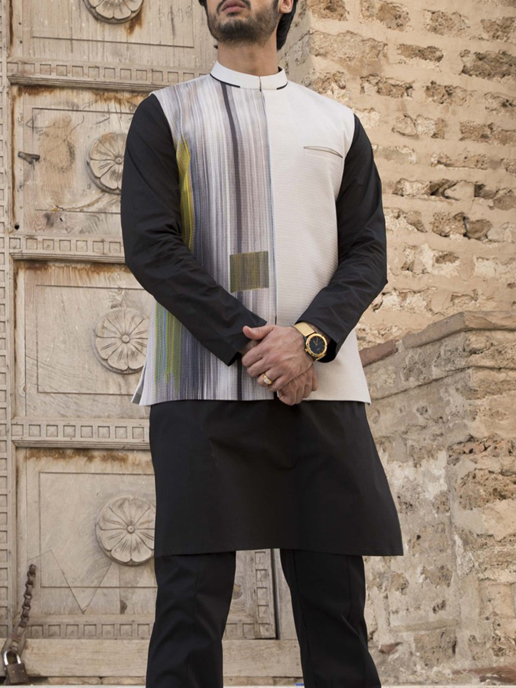 Light Grey Blended Waistcoat - WC-274