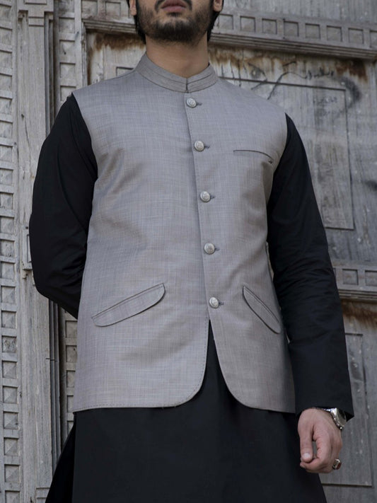 Light Grey Suiting Waistcoat - WC-276