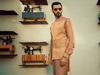 Brown Textured Waistcoat - AL-WC-310