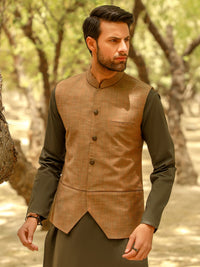 Khaki Waistcoat - AL-WC-428