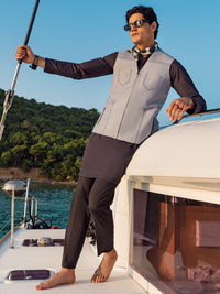 Light Blue Blended Waistcoat - AL-WC-449