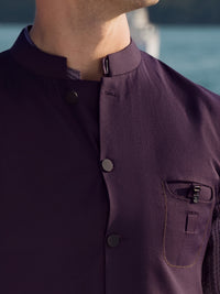 Purple Blended Waistcoat - AL-WC-456