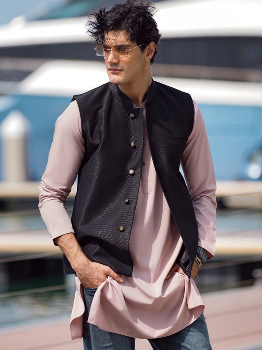 Black Blended Waistcoat - AL-WC-460