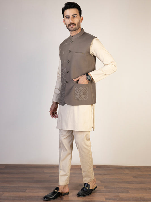 Brown Blended Waistcoat - AL-WC-479