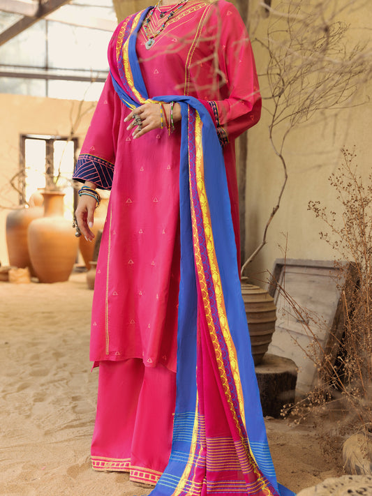 Pink Lawn 3Pc Stitched - ALP-3PS-1583