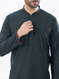 Green Cotton Kurta - AL-K-1066