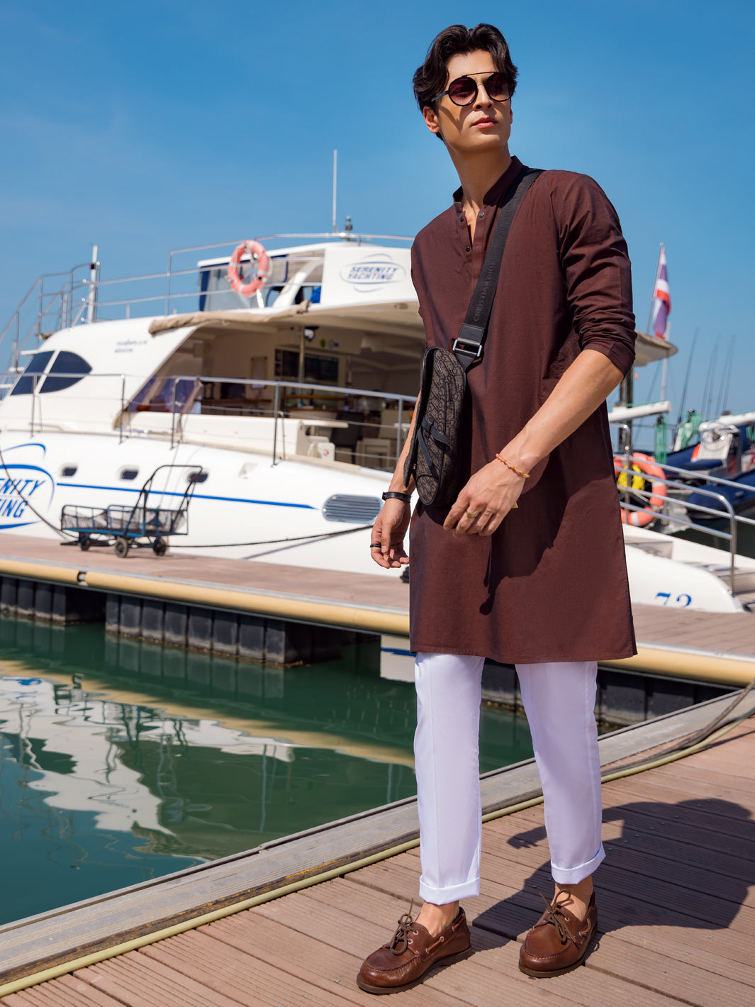 Brown Cotton Kurta - AL-K-1069A