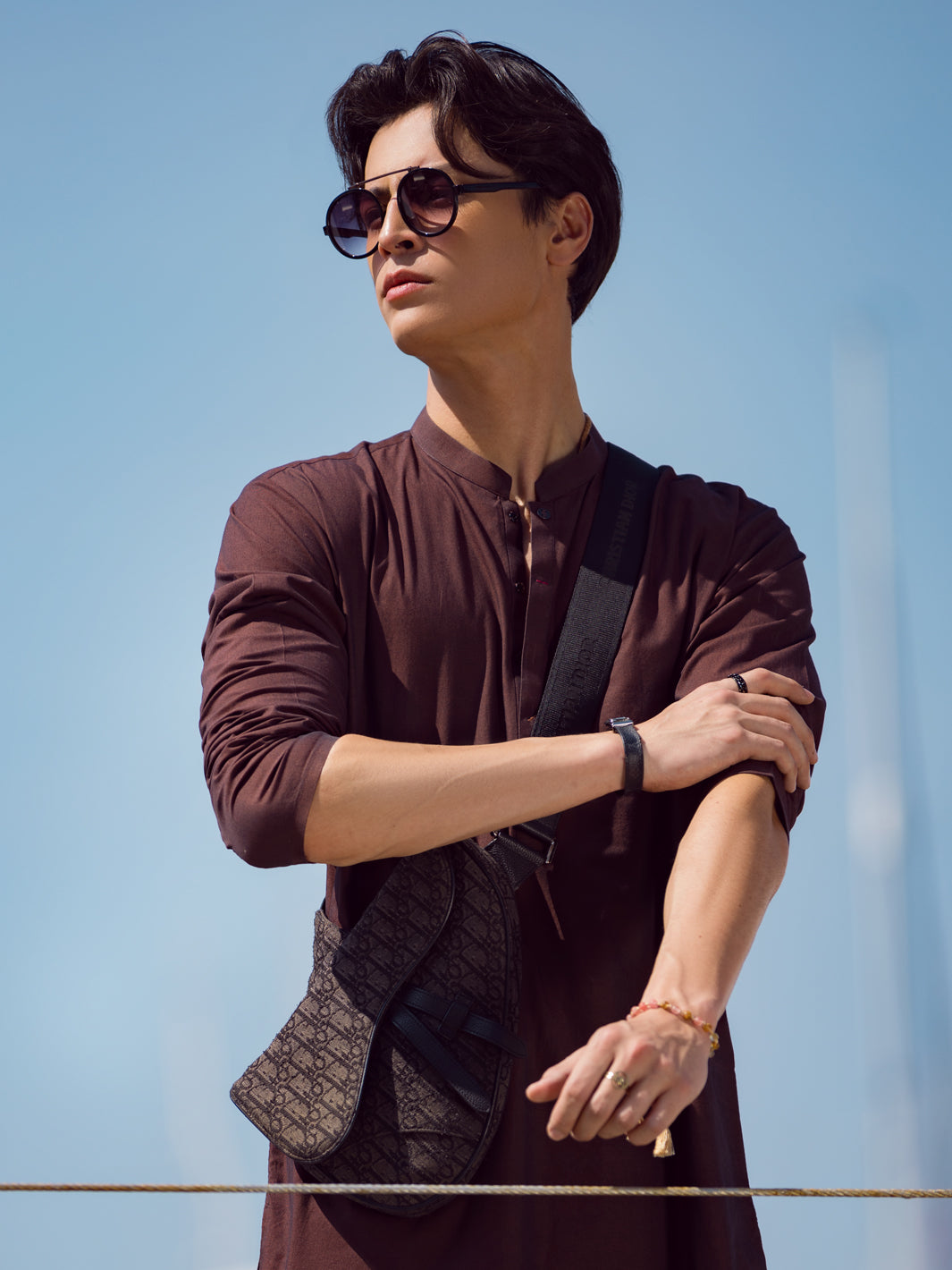 Brown Cotton Kurta - AL-K-1069A