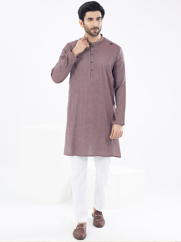 Pink Cotton Kurta - AL-K-1071