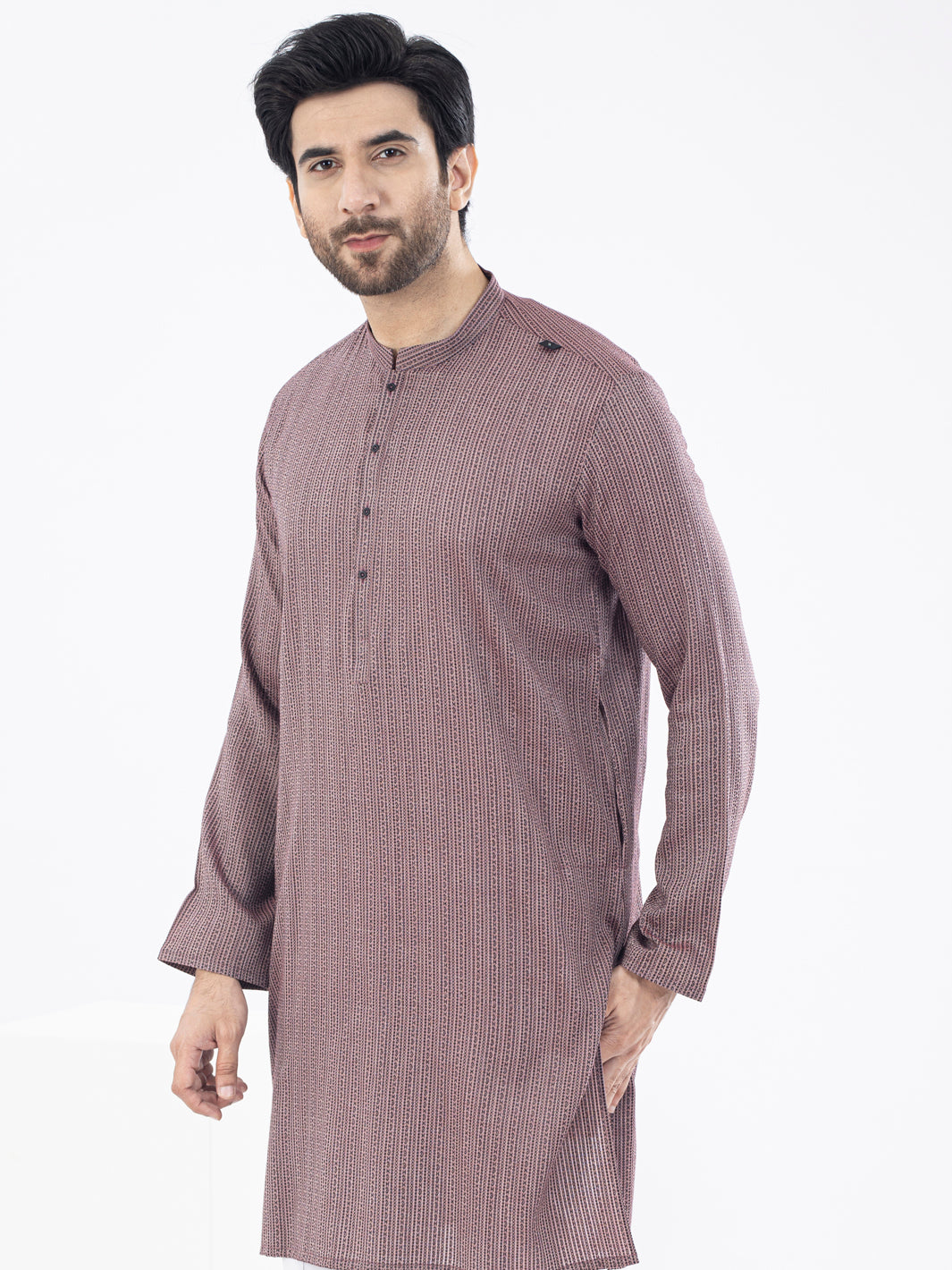 Pink Cotton Kurta - AL-K-1071