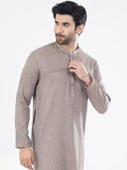 Light Peach Cotton Kurta - AL-K-1072