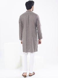 Light Brown Cotton Kurta - AL-K-1073