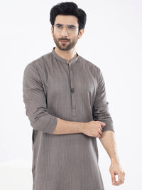 Light Brown Cotton Kurta - AL-K-1073