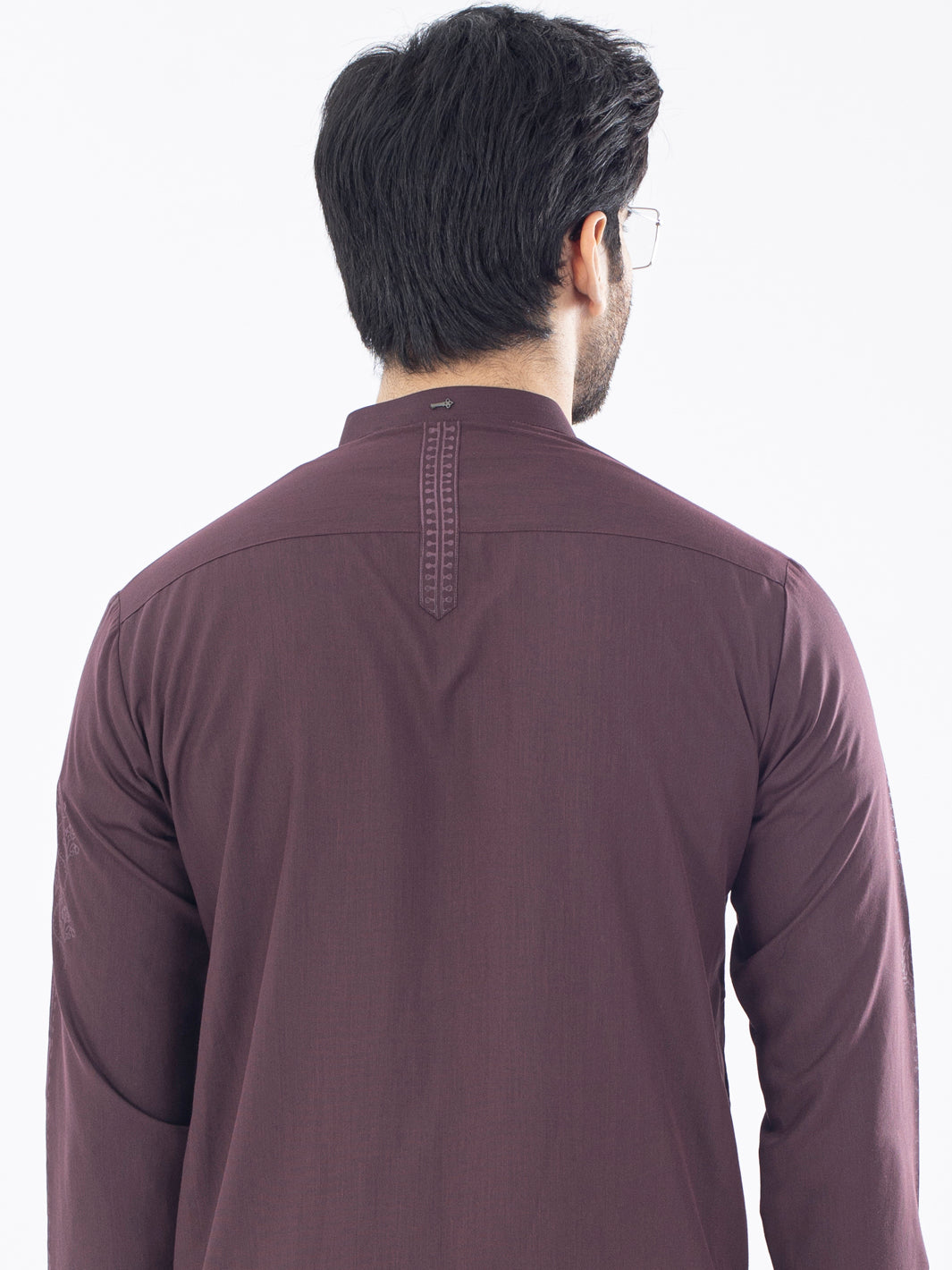 Maroon Blended Kurta - AL-K-1092