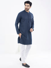 Blue Blended Kurta - AL-K-1094