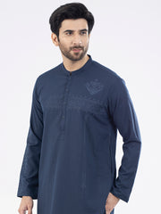 Blue Blended Kurta - AL-K-1094