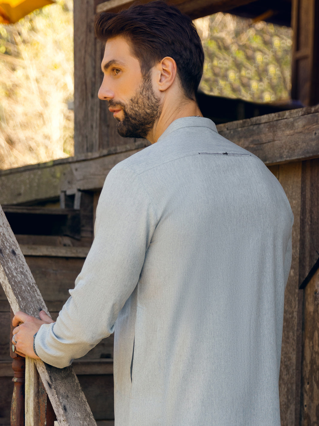 Light Blue Blended Kurta - AL-K-1109 – Almirah