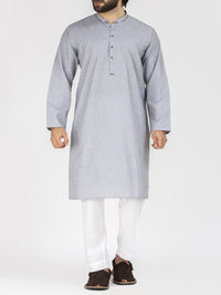 Grey Blended Kurta - AL-K-587-R1