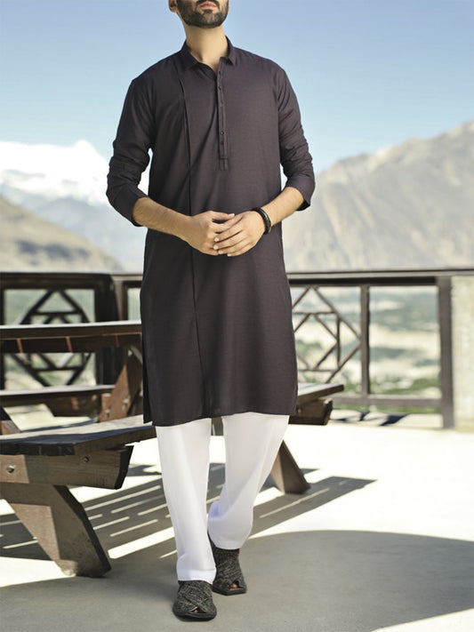 Purple Blended Kurta - AL-K-676