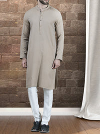 Khaki Blended Kurta - AL-K-699
