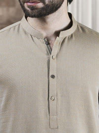 Khaki Blended Kurta - AL-K-699