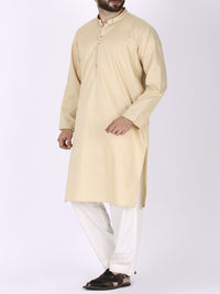 Golden Blended Kurta - AL-K-710